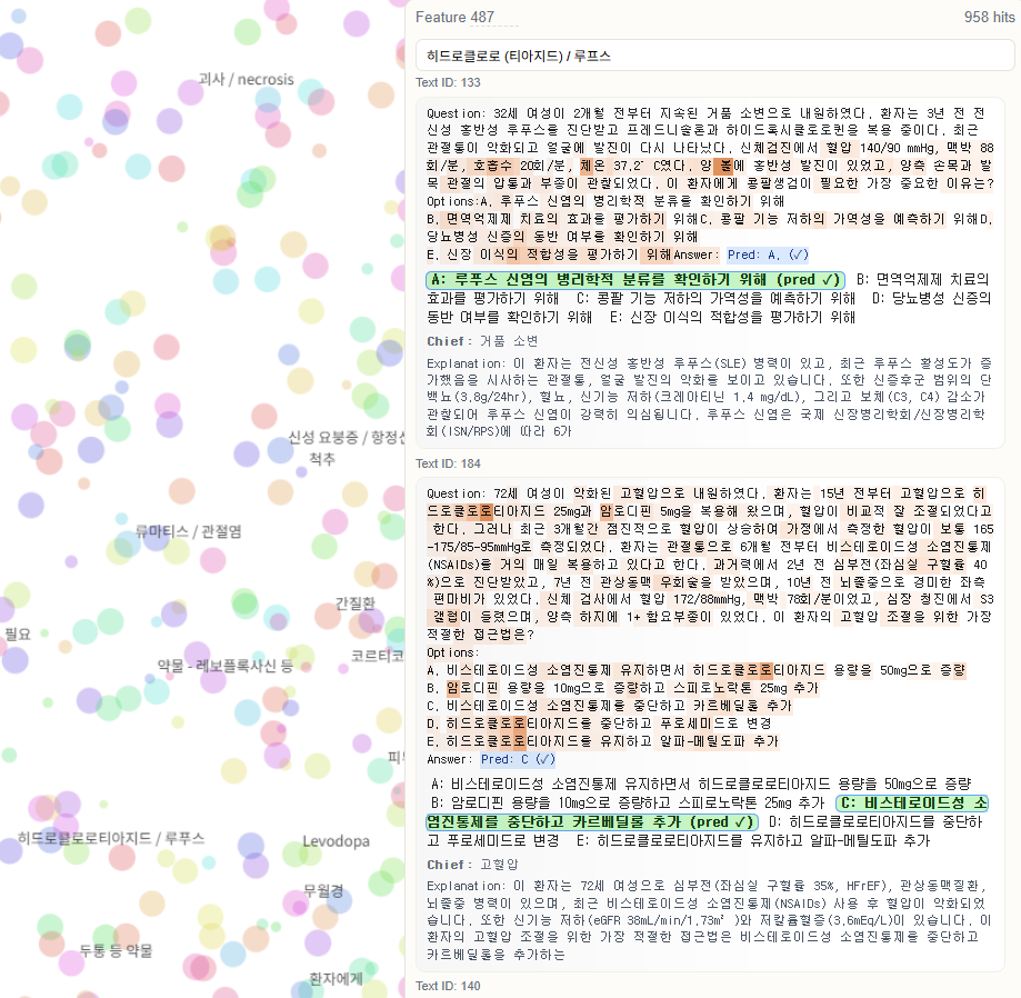 거대 의료 언어 모델에서 추론과정 추적하기